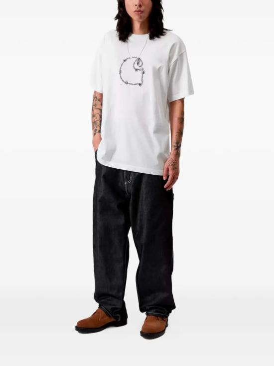 26SS 칼하트 WIP 숏슬리브 바브와이어 C 티셔츠 I03623702XX BIANCO - CARHARTT WIP