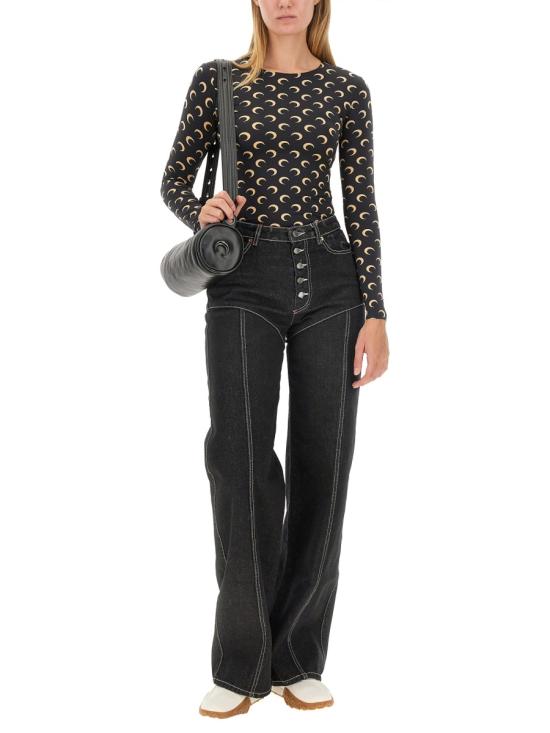 26SS 마린세르 크레센트 문 프린트 긴팔 티셔츠 WTS006ACJER0001IT99 NERO - MARINE SERRE