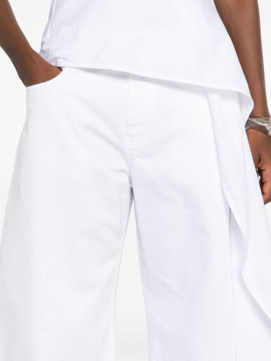 26SS 알라이아 스트레이트 팬츠 AA9P1215D002B 000 WHITE - ALAIA