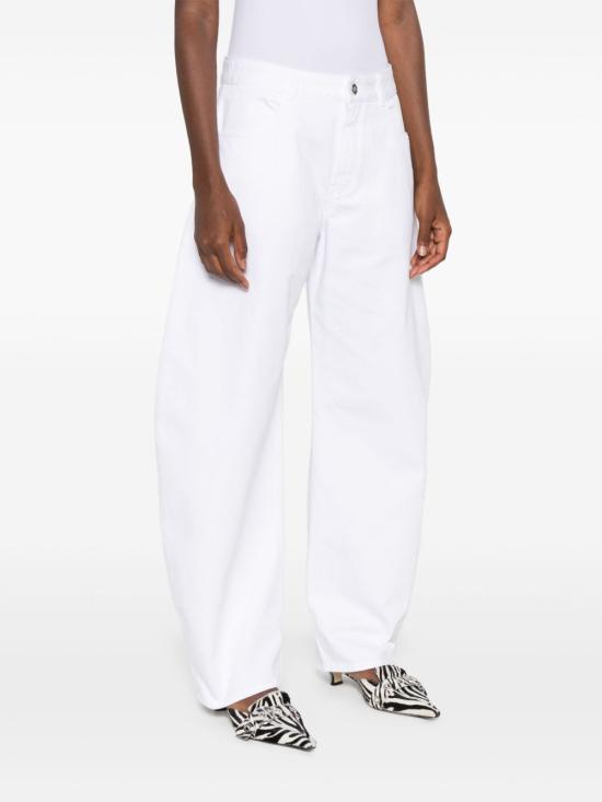 26SS 알라이아 스트레이트 팬츠 AA9P1215D002B 000 WHITE - ALAIA