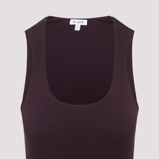 26SS 알라이아 롱 원피스 AA9R3005J090C 332 BURGUNDY - ALAIA