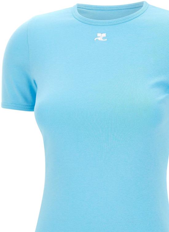 26SS 쿠레쥬 반팔 티셔츠 125JTS017JS02037027 LICHTBLUE - COURREGES