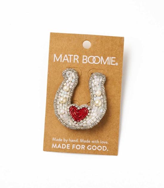  마트르 부미 브로치 발라 마니 비즈 장식 말굽  핀 핸드메이드 - MATR BOOMIE