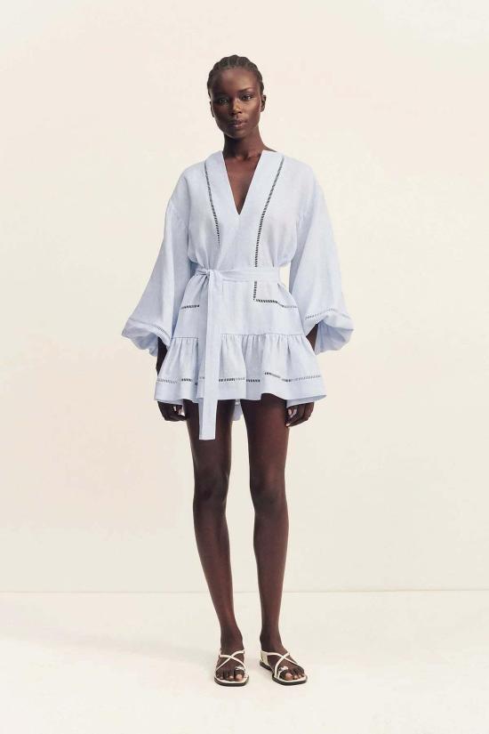  Shona Joy 숏 원피스 쇼나 조이 토미 벌룬 슬리브 미니 드레스 스카이