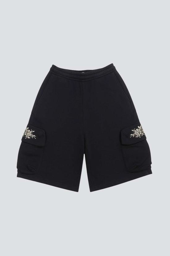  콜리나 스트라다 숏팬츠 Collina Strada Deadstock 플리스 라인스톤 카고 스웨트쇼츠 - COLLINA STRADA