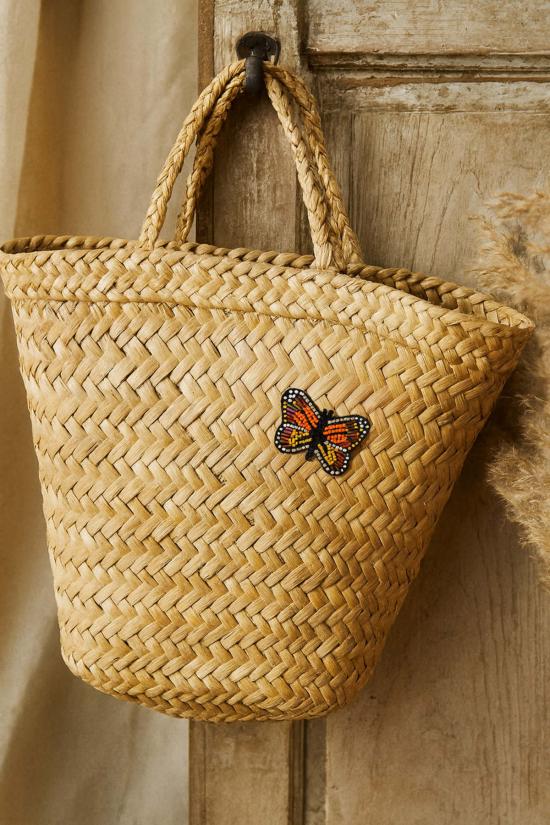  마트르 부미 브로치 발라 마니 비즈 장식 나비  핀 - MATR BOOMIE