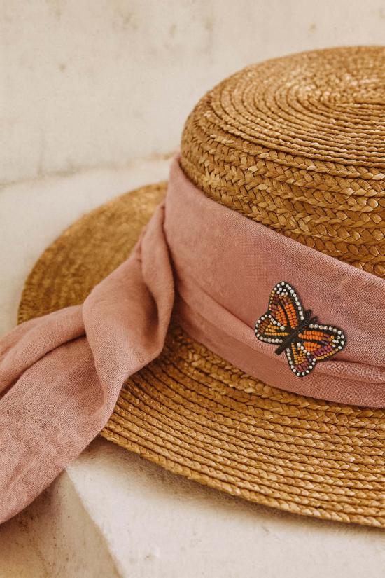  마트르 부미 브로치 발라 마니 비즈 장식 나비  핀 - MATR BOOMIE