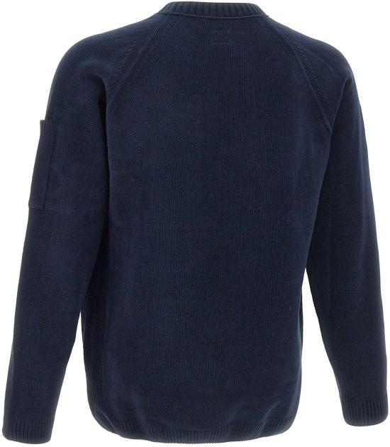 26SS 씨피 컴퍼니 코튼 셔닐 크루넥 렌즈 스웨터 20CMKN117A005687G889 NAVY - C.P. COMPANY