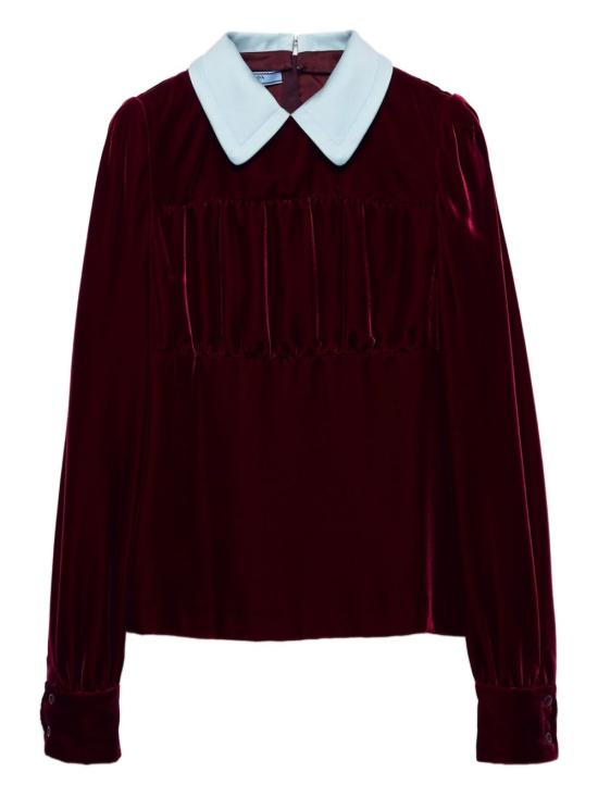 26SS 프라다 폴로 티셔츠 P958N178Y S OOOF0041 Bordeaux