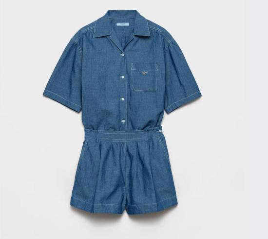 26SS 프라다 점프수트 GFZ02419B6 S OOOF0V3N Denim