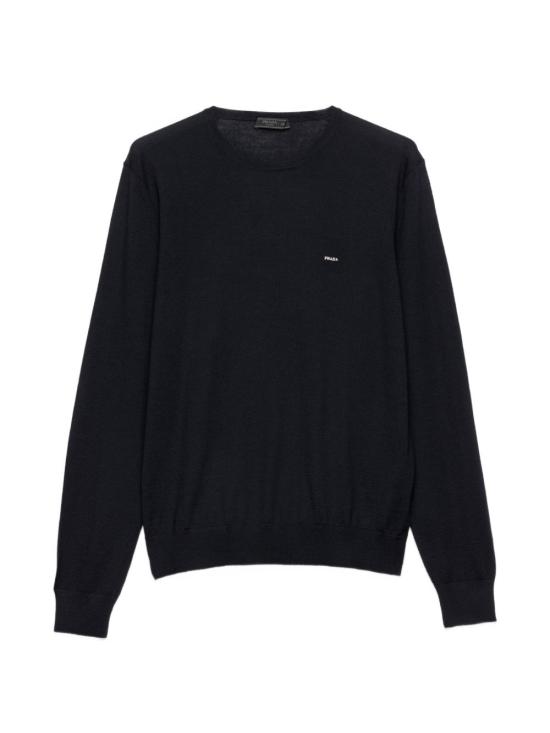 26SS 프라다 슈퍼파인 울 크루넥 스웨터 UMF14618DY S OOOF0008 Blue - PRADA