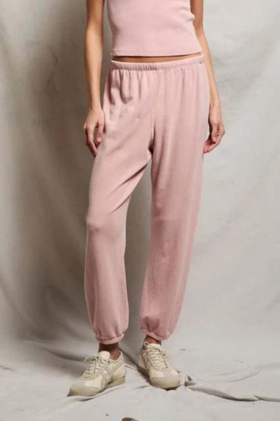  퍼펙트 화이트 티 트레이닝/조거 팬츠 조니 프렌치 테리 조거 빈티지 핑크