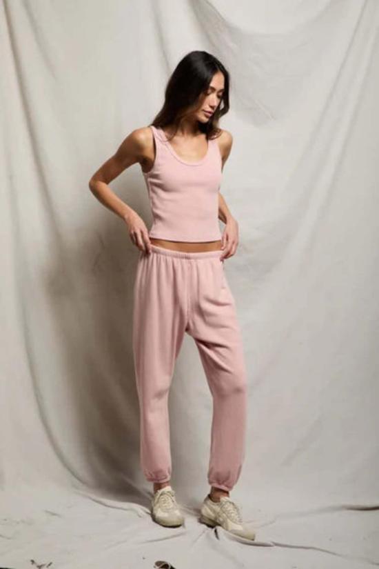  퍼펙트 화이트 티 트레이닝/조거 팬츠 조니 프렌치 테리 조거 빈티지 핑크 - PERFECT WHITE TEE