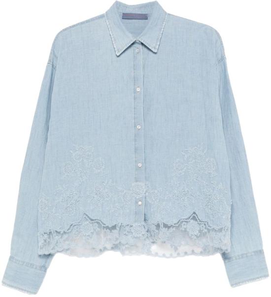 26SS 에르마노 설비노 블라우스 D482K365APTZD44115 LICHTBLUE