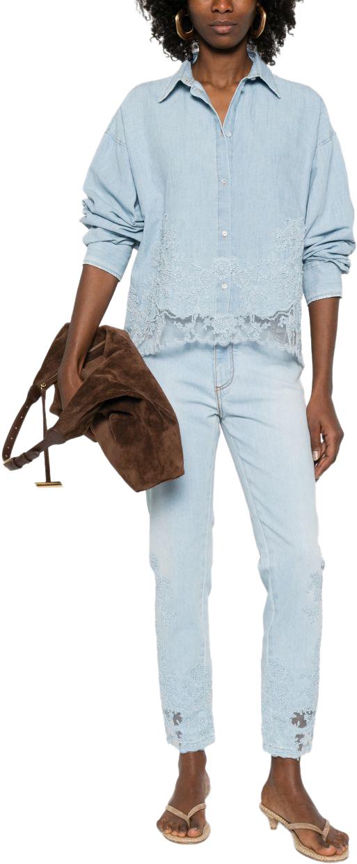 26SS 에르마노 설비노 블라우스 D482K365APTZD44115 LICHTBLUE - ERMANNO SCERVINO