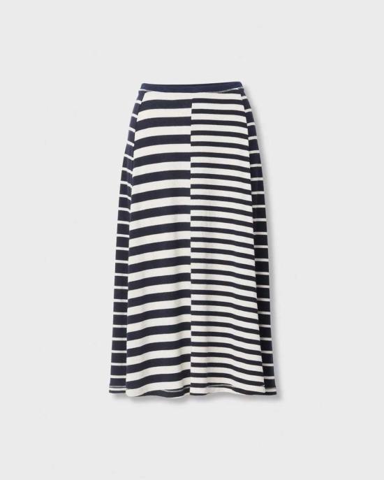  랙앤본 롱 스커트 Rag & Bone The Knit Mix Stripe Skirt Salute Multi - RAG & BONE