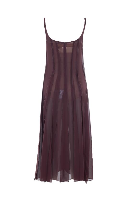 26SS 엘리자베타프랜치 롱 원피스 AB93462E2 644 Brown - ELISABETTA FRANCHI