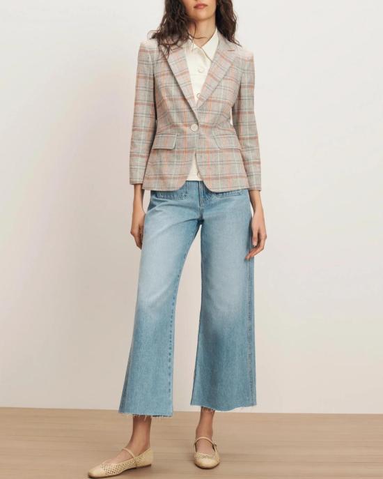  베로니카비어드 데님 팬츠 베로니카 비어드 테일러 크롭 패치 포켓 와이드 레그 진 빅 스플래시 - VERONICA BEARD