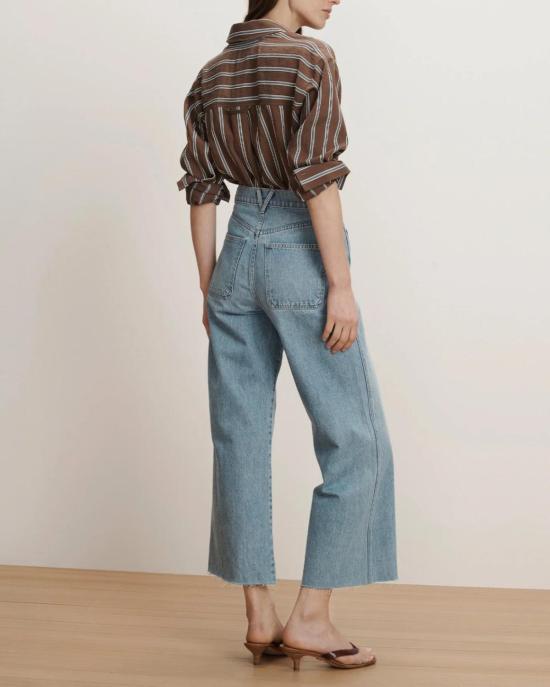  베로니카비어드 데님 팬츠 베로니카 비어드 테일러 크롭 패치 포켓 와이드 레그 진 빅 스플래시 - VERONICA BEARD