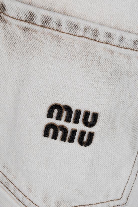 26SS 미우미우 데님 숏팬츠 GWP602183T F0009 Bianco - MIU MIU