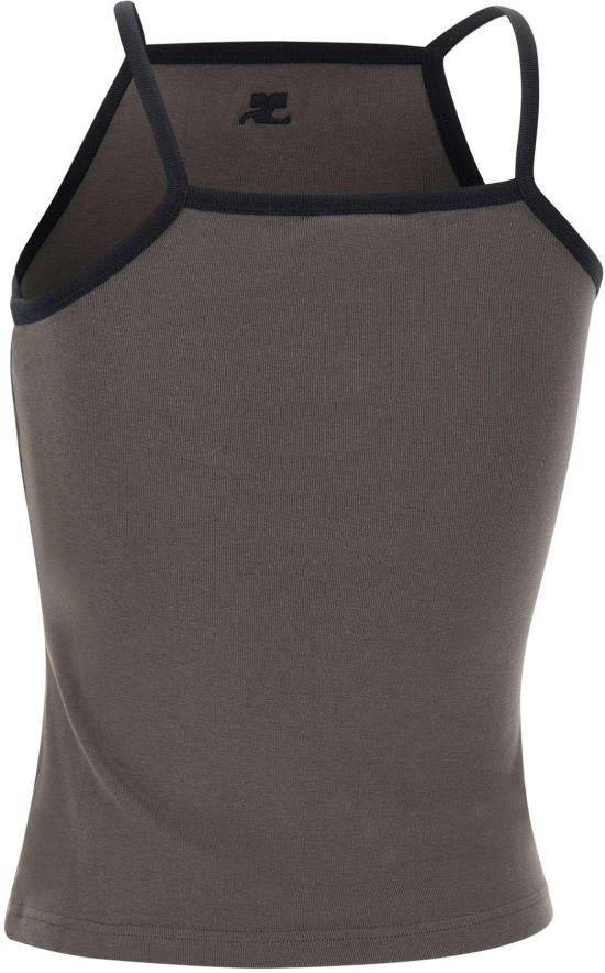 26SS 쿠레쥬 민소매 티셔츠 126JDE149JS0203CARBLACK TAUPE - COURREGES