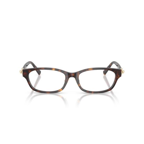 26SS 티파니앤코 안경 금색 장식이 있는 검정색 아세테이트 직사각형 안경 - TIFFANY & CO