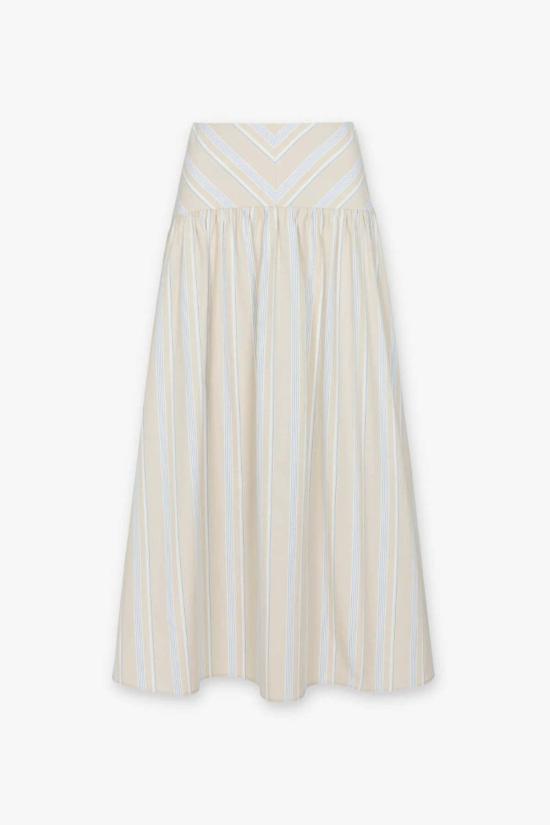  헤브론 롱 스커트 아달린  베이지 스트라이프