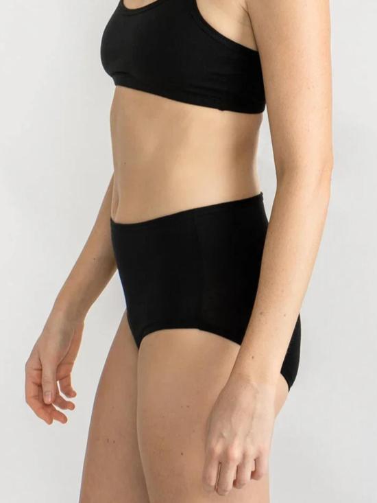  Lake Jane 팬티 레이크 제인 하이웨이스트 코튼 브리프 블랙