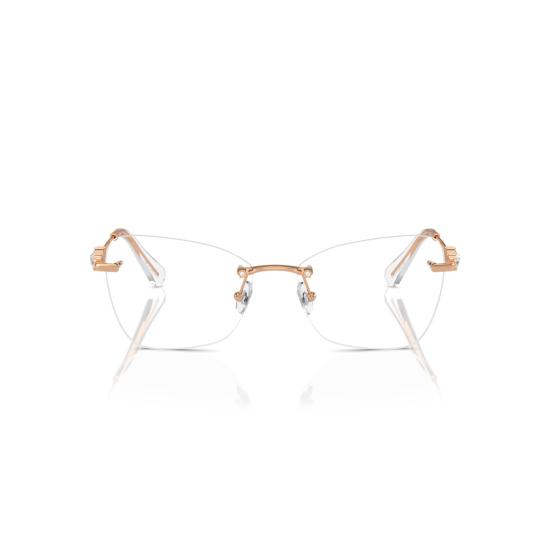 26SS 스와로브스키 안경 금색 금속 다리와 크리스털 장식이 있는 무테 안경 - SWAROVSKI