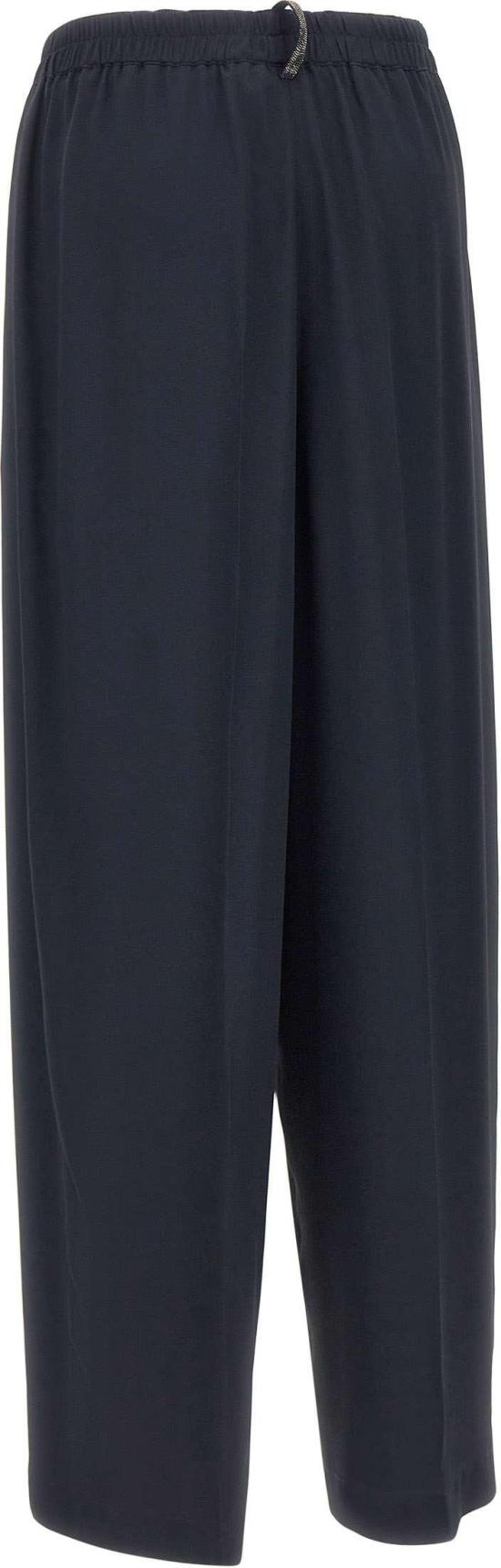26SS 파비아나 필리피 크레이프 드 신 팬츠 PAD276F336M1875146 NAVY - FABIANA FILIPPI