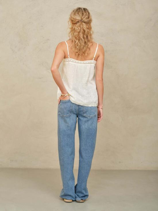  엠에이비이 캐미솔 M.A.B.E 알리 자수  탑 에크루 - M.A.B.E