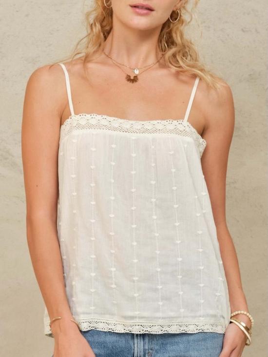  엠에이비이 캐미솔 M.A.B.E 알리 자수  탑 에크루