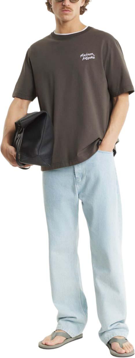 26SS 메종키츠네 핸드라이팅 컴포트 티셔츠 MM00126KJ7025 TAUPE - MAISON KITSUNE