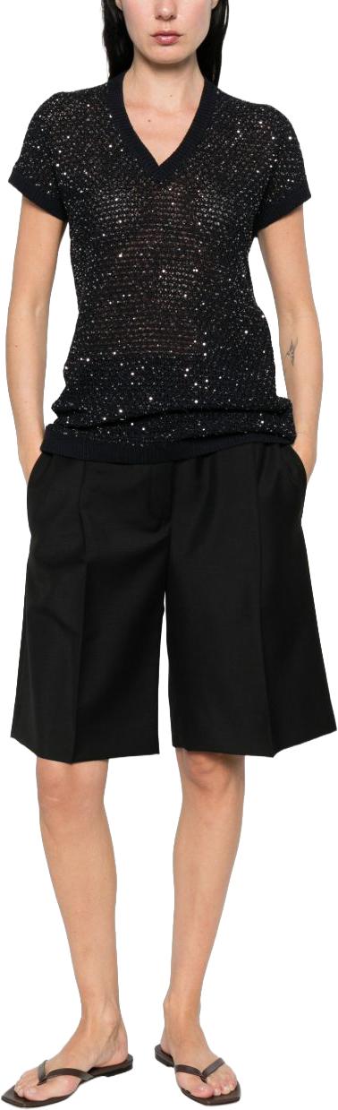 26SS 파비아나 필리피 반팔 티셔츠 MAD276F531M120VR5 BLACK - FABIANA FILIPPI