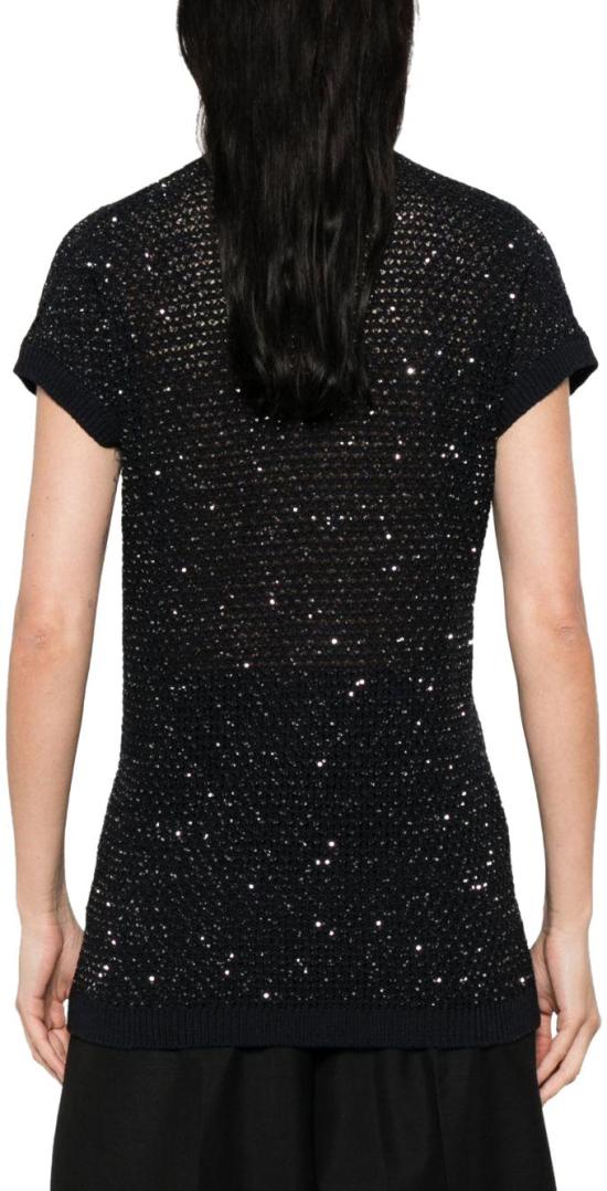 26SS 파비아나 필리피 반팔 티셔츠 MAD276F531M120VR5 BLACK - FABIANA FILIPPI