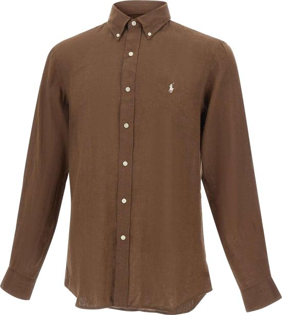 26SS 랄프 로렌 긴팔 셔츠 710966294514 BROWN