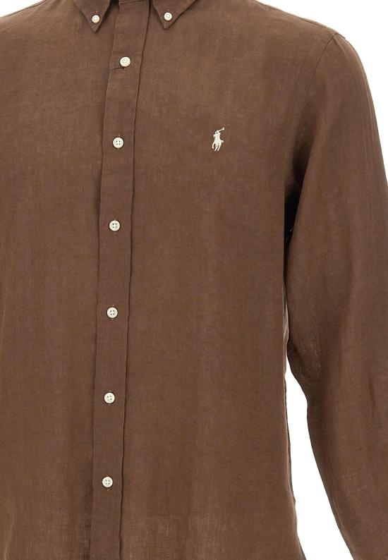26SS 랄프 로렌 긴팔 셔츠 710966294514 BROWN - RALPH LAUREN