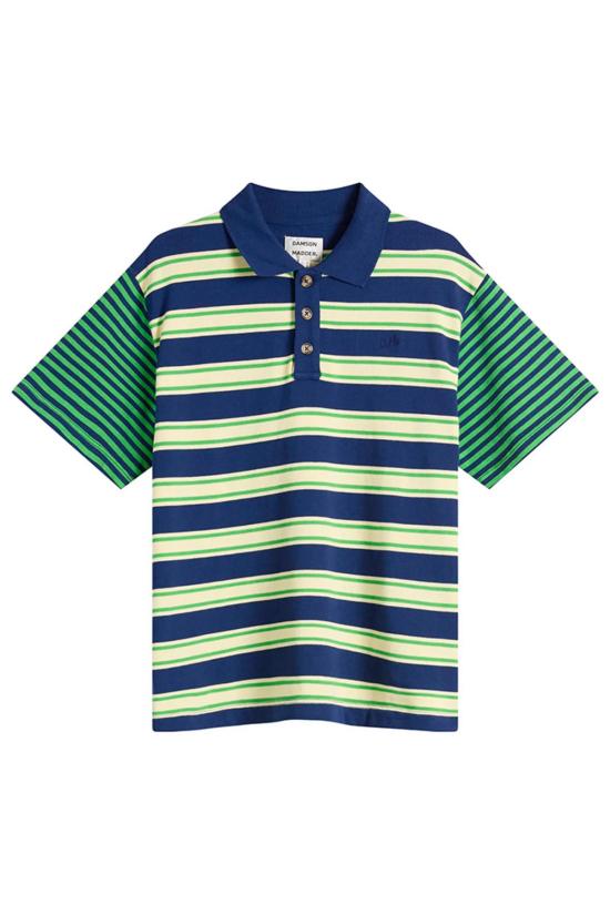  담손매더 폴로 티셔츠 담슨 매더 지아 럭비 셔츠 그린/블루 스트라이프