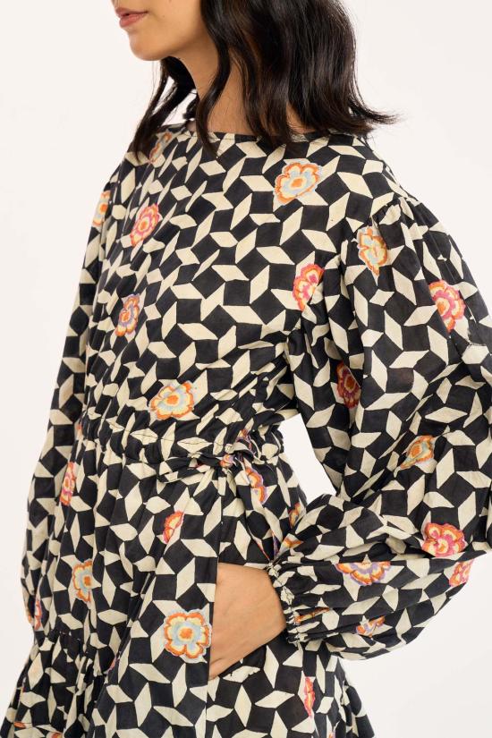  루주타 셰스 숏 원피스 미라 드레스 아틀라스 플로럴 - RUJUTA SHETH