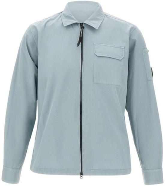 26SS 씨피 컴퍼니 오가닉 개버딘 지퍼 렌즈 오버셔츠 20CMOS705A110143G809 LICHTGREY