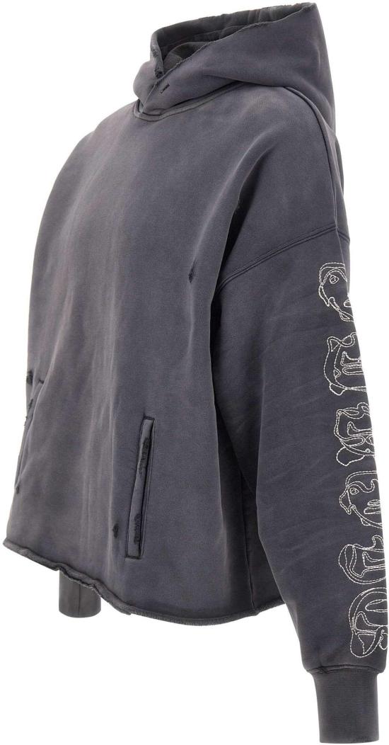 25FW 퍼플 브랜드 후드 티셔츠 M4104HFBG425BLACK DONKERGREY - PURPLE BRAND
