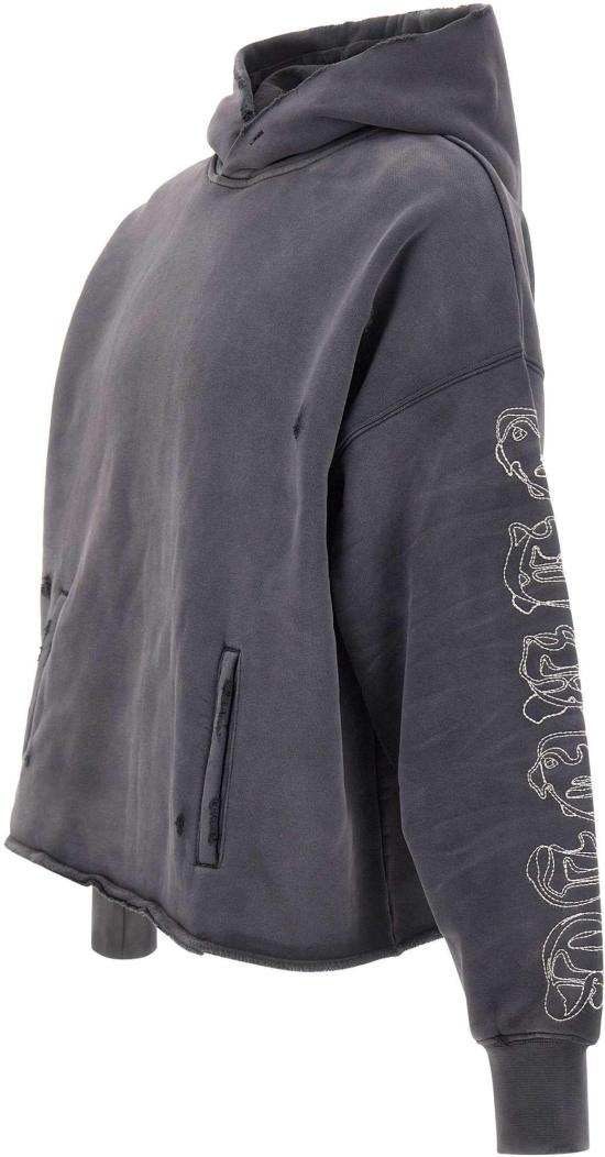 25FW 퍼플 브랜드 후드 티셔츠 M4104HFBG425BLACK DONKERGREY - PURPLE BRAND