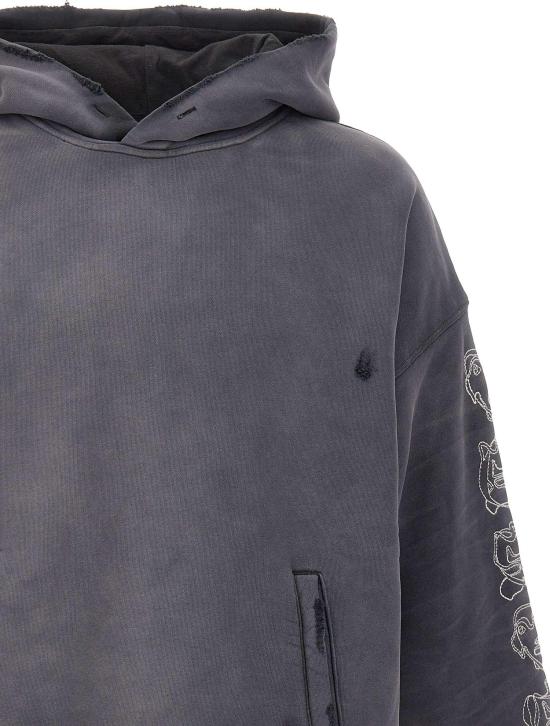 25FW 퍼플 브랜드 후드 티셔츠 M4104HFBG425BLACK DONKERGREY - PURPLE BRAND