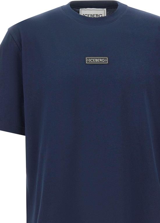 26SS 아이스 비 아이스버그 반팔 티셔츠 26EI1P0F0256325BLUELIGHTBLUE NAVY - ICE B ICEBERG