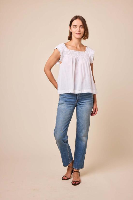  도엔 블라우스 아프라 탑 솔트