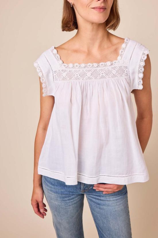  도엔 블라우스 아프라 탑 솔트 - DOEN