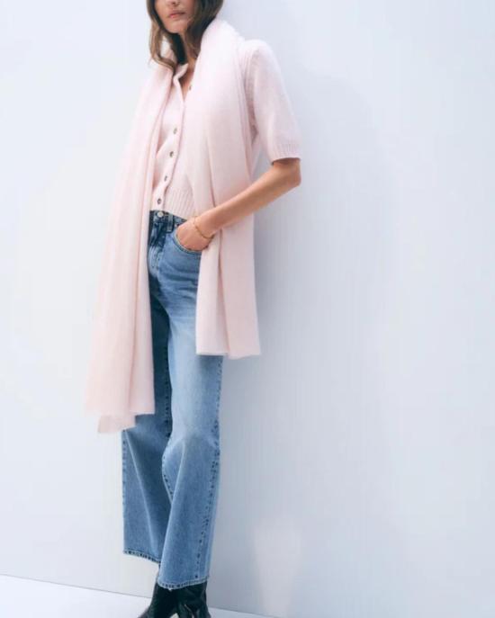  화이트 워렌 머플러/스카프 화이트+워렌 캐시미어 트래블 랩 핑크 샌드 - WHITE + WARREN