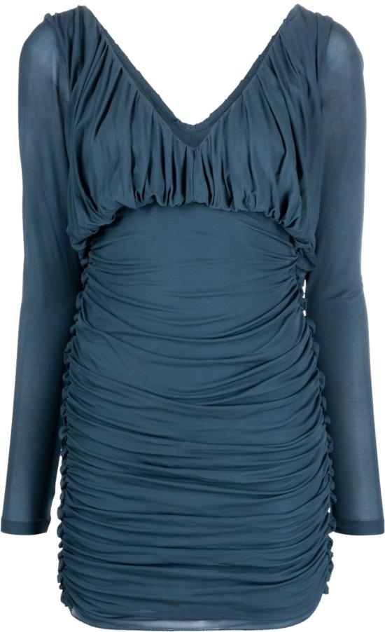  생로랑 숏 원피스 729749Y5G983041 NAVY