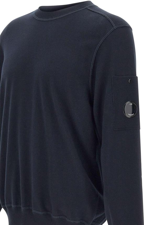 26SS 씨피 컴퍼니 코튼 씨 아일랜드 크루넥 렌즈 스웨터 20CMKN102A110560A888 NAVY - C.P. COMPANY
