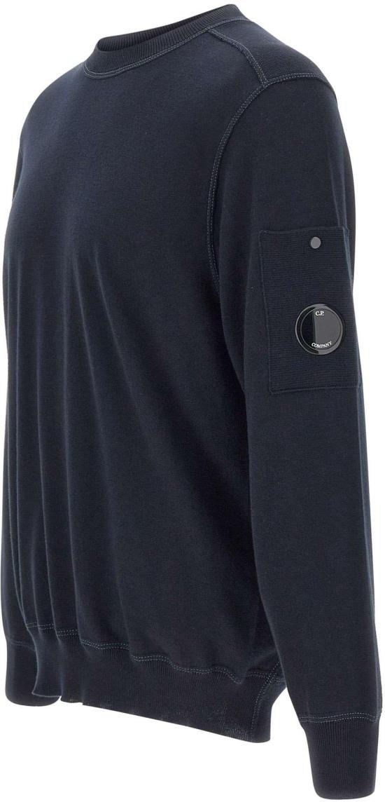26SS 씨피 컴퍼니 코튼 씨 아일랜드 크루넥 렌즈 스웨터 20CMKN102A110560A888 NAVY - C.P. COMPANY